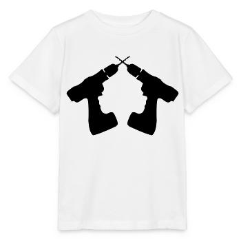 Cordless Drill Logo - Stanley/Stella Kinder T-Shirt MINI CREATOR  - Weiß - Vorne - Maike (125cm)