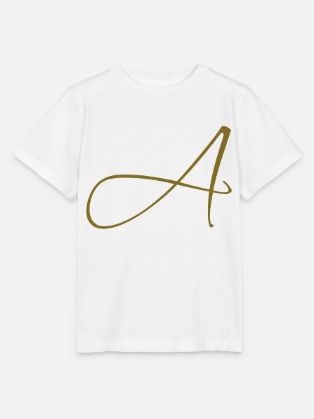 Letter A - Stanley/Stella Kinder T-Shirt MINI CREATOR  - Weiß