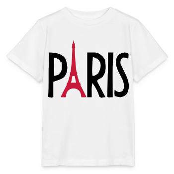 Eiffel Tower France Paris Logo - T-shirt bio MINI CREATOR Stanley/Stella Enfant - blanc - Devant - Maike (125cm)