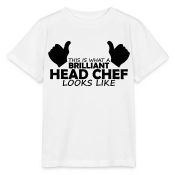 brilliant head chef - Stanley/Stella MINI CREATOR Kids’ T-Shirt - white - Front - Maike (125cm)