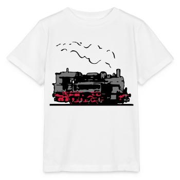 dampflok locomotive old romance - Stanley/Stella MINI CREATOR Kids’ T-Shirt - white - Front - Maike (125cm)