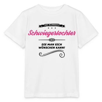 schwiegertochter allerbeste - Stanley/Stella Kinder T-Shirt MINI CREATOR  - Weiß - Vorne - Maike (125cm)