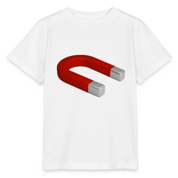 Magnet Magnetfeld Anziehungskraft - Stanley/Stella Kinder T-Shirt MINI CREATOR  - Weiß - Vorne - Maike (125cm)
