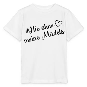 nie ohne meine mädels herz - Stanley/Stella Kinder T-Shirt MINI CREATOR  - Weiß - Vorne - Maike (125cm)