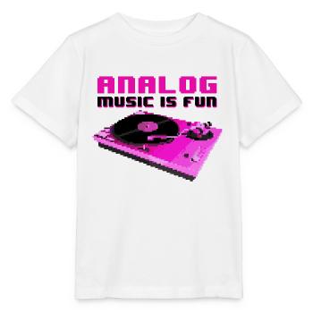 ANALOG MUSIC IS FUN - Stanley/Stella MINI CREATOR Kids’ T-Shirt - white - Front - Maike (125cm)
