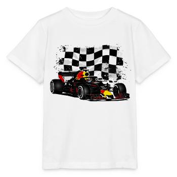 Racecar - Racing car - Racing flag - Stanley/Stella Kinder T-Shirt MINI CREATOR  - Weiß - Vorne - Maike (125cm)