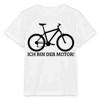 ich bin der motor mountainbike - Stanley/Stella Kinder T-Shirt MINI CREATOR  - Weiß - Vorne - Maike (125cm)