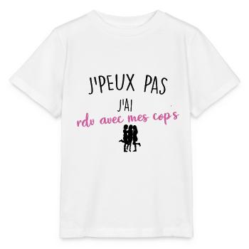 j'peux pas j'ai rdv avec mes cop's - T-shirt bio MINI CREATOR Stanley/Stella Enfant - blanc - Devant - Maike (125cm)