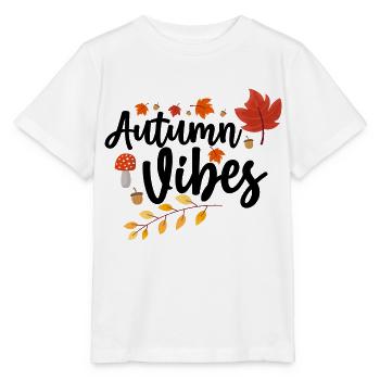 Herbst Vibes - Stanley/Stella Kinder T-Shirt MINI CREATOR  - Weiß - Vorne - Maike (125cm)
