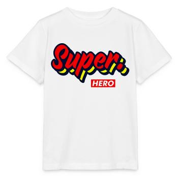 Super hero - Stanley/Stella MINI CREATOR Kids’ T-Shirt - white - Front - Maike (125cm)