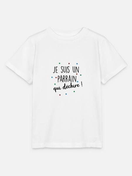 je suis un parrain qui déchire - T-shirt bio MINI CREATOR Stanley/Stella Enfant - blanc