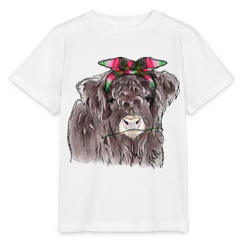 Vache de chéri de highland - T-shirt bio MINI CREATOR Stanley/Stella Enfant - blanc - Devant - Maike (125cm)