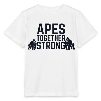 Apes Together Strong Meme Best Friends Gift - Stanley/Stella MINI CREATOR Kids’ T-Shirt - white - Front - Maike (125cm)