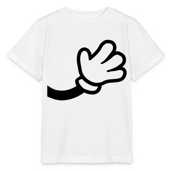 Geste de la main comique - T-shirt bio MINI CREATOR Stanley/Stella Enfant - blanc - Devant - Maike (125cm)