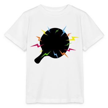 Raquette de Ping Pong Magique éclairs - T-shirt bio MINI CREATOR Stanley/Stella Enfant - blanc - Devant - Maike (125cm)