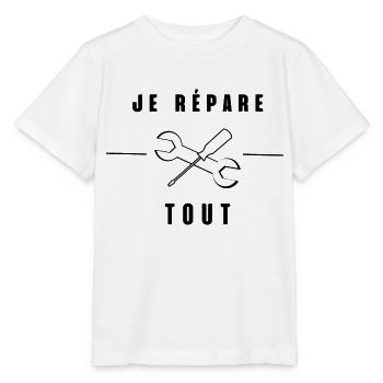 Je répare tout - T-shirt bio MINI CREATOR Stanley/Stella Enfant - blanc - Devant - Maike (125cm)