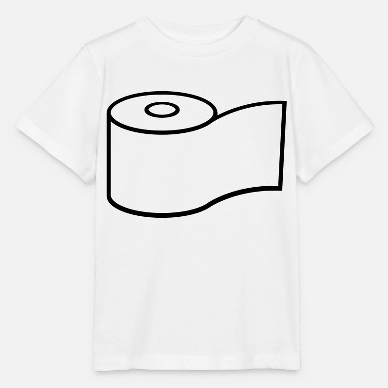 Logo Klopapier Rolle Design - Stanley/Stella Kinder T-Shirt MINI CREATOR  - Weiß