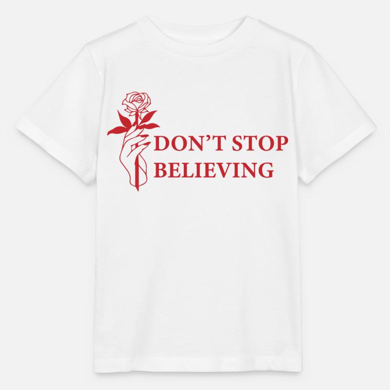 Don't stop believing - Inspirierender Spruch - Stanley/Stella Kinder T-Shirt MINI CREATOR  - Weiß