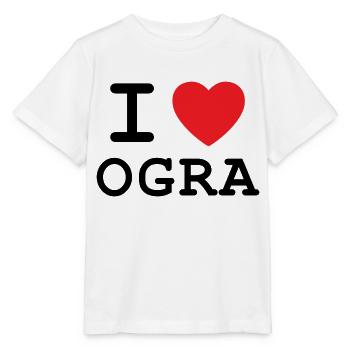 I Love OGRA - Ich liebe Ober-Grafendorf - Stanley/Stella Kinder T-Shirt MINI CREATOR  - Weiß - Vorne - Maike (125cm)