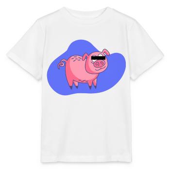 Cartoon Pig - Stanley/Stella MINI CREATOR Kids’ T-Shirt - white - Front - Maike (125cm)