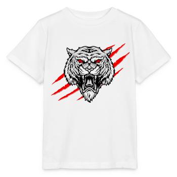 Evil Tiger - Stanley/Stella MINI CREATOR Kids’ T-Shirt - white - Front - Maike (125cm)