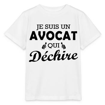 Je suis un avocat qui déchire - T-shirt bio MINI CREATOR Stanley/Stella Enfant - blanc - Devant - Maike (125cm)