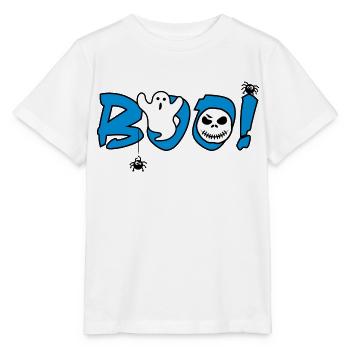 Drôle d’étiquette d’Halloween pour un design festif - T-shirt bio MINI CREATOR Stanley/Stella Enfant - blanc - Devant - Maike (125cm)