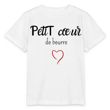 Petit cœur de beurre - T-shirt bio MINI CREATOR Stanley/Stella Enfant - blanc - Devant - Maike (125cm)