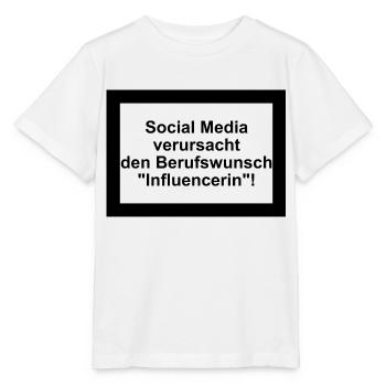 Social Media - Berufswunsch "Influencerin" - Stanley/Stella Kinder T-Shirt MINI CREATOR  - Weiß - Vorne - Maike (125cm)