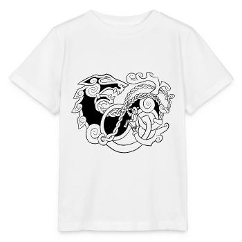 Seeschlange Nordische Mythologie - Stanley/Stella Kinder T-Shirt MINI CREATOR  - Weiß - Vorne - Maike (125cm)