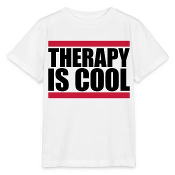 therapy is cool Quote - Stanley/Stella MINI CREATOR Kids’ T-Shirt - white - Front - Maike (125cm)