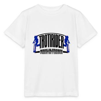Trotirider made in France - T-shirt bio MINI CREATOR Stanley/Stella Enfant - blanc - Devant - Maike (125cm)