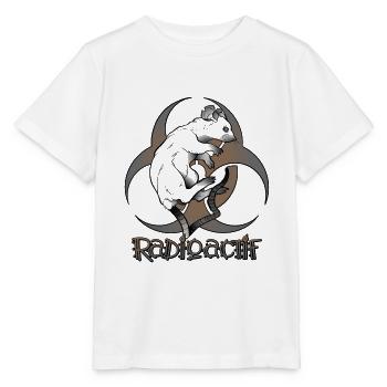 Radioaktiv - Lustiges Wortspiel - Stanley/Stella Kinder T-Shirt MINI CREATOR  - Weiß - Vorne - Maike (125cm)