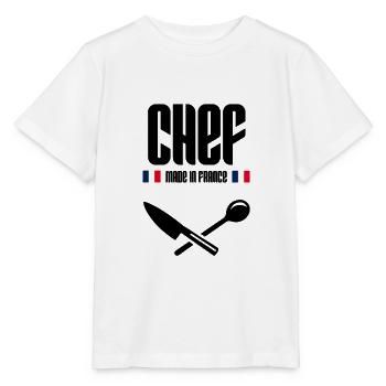 Küchenchef made in France - Stanley/Stella Kinder T-Shirt MINI CREATOR  - Weiß - Vorne - Maike (125cm)