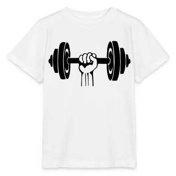 Hand dumbbell - Stanley/Stella MINI CREATOR Kids’ T-Shirt - white - Front - Maike (125cm)