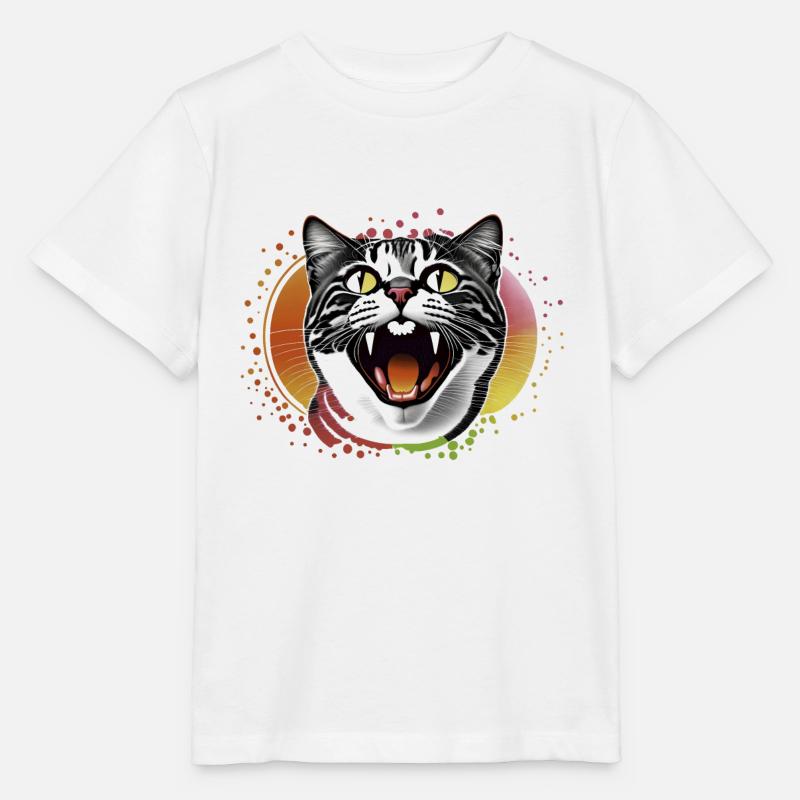 Katze - Stanley/Stella Kinder T-Shirt MINI CREATOR  - Weiß