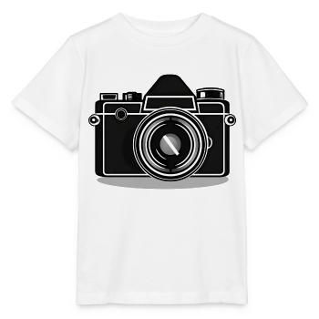 Appareil photo, Appareil photo vintage, , Ancien appareil photo, Ancien - T-shirt bio MINI CREATOR Stanley/Stella Enfant - blanc - Devant - Maike (125cm)