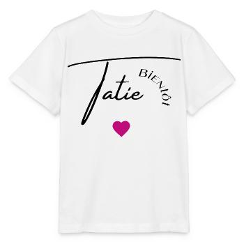 Bientôt tatie - T-shirt bio MINI CREATOR Stanley/Stella Enfant - blanc - Devant - Maike (125cm)