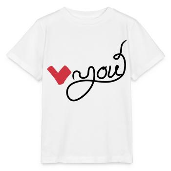 Heart you handwritten - Stanley/Stella MINI CREATOR Kids’ T-Shirt - white - Front - Maike (125cm)