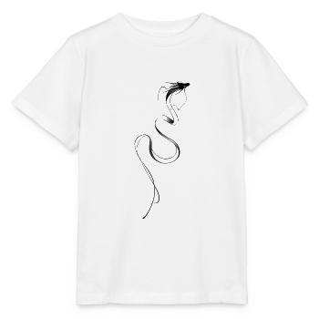 Seeschlange lineart - Stanley/Stella Kinder T-Shirt MINI CREATOR  - Weiß - Vorne - Maike (125cm)