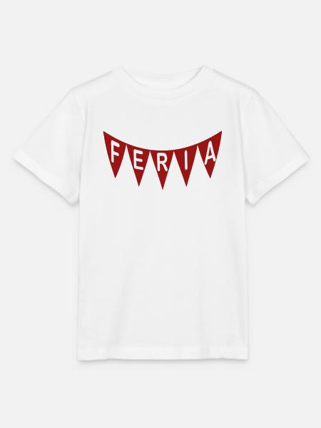 FERIA Rotes Banner - Stanley/Stella Kinder T-Shirt MINI CREATOR  - Weiß