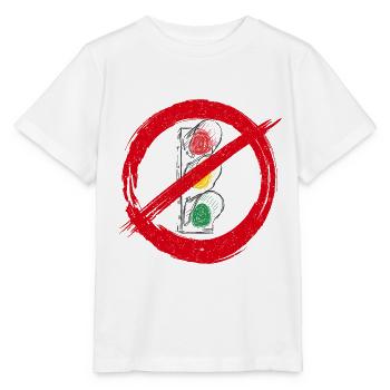 Feu de circulation Panneau d’interdiction gouvernementale - T-shirt bio MINI CREATOR Stanley/Stella Enfant - blanc - Devant - Maike (125cm)