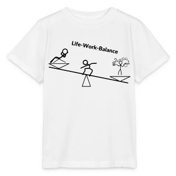 Life Work Balance - Stanley/Stella Kinder T-Shirt MINI CREATOR  - Weiß - Vorne - Maike (125cm)