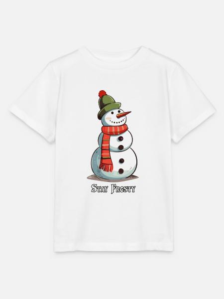 Lustiger Schneemann Stay Frosty - Stanley/Stella Kinder T-Shirt MINI CREATOR - Weiß