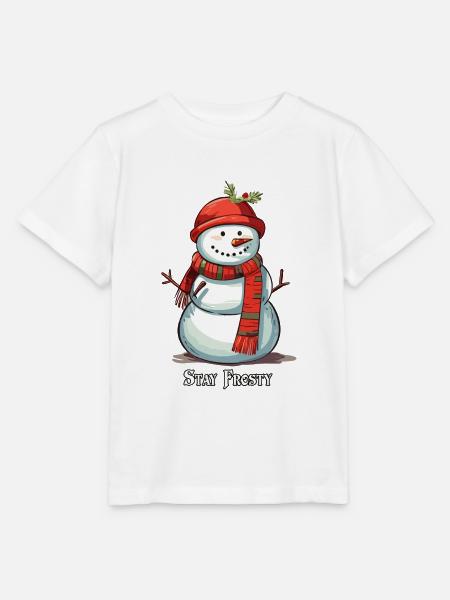 Lustiger Schneemann Stay Frosty - Stanley/Stella Kinder T-Shirt MINI CREATOR - Weiß