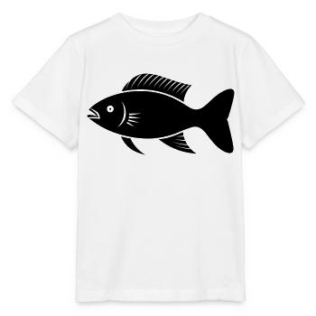 Poisson petite carpe - T-shirt bio MINI CREATOR Stanley/Stella Enfant - blanc - Devant - Maike (125cm)