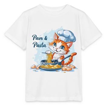 Pattes et pâtes Pattes et pâtes Dictons d’animaux - T-shirt bio MINI CREATOR Stanley/Stella Enfant - blanc - Devant - Maike (125cm)