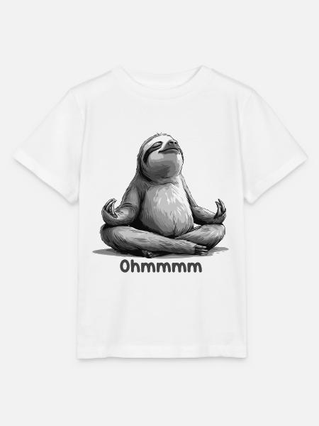 Yoga Faultier Entspannung Chillen Meditation - Stanley/Stella Kinder T-Shirt MINI CREATOR - Weiß