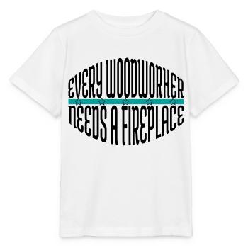 cool logging lumberjackwoodworking - Stanley/Stella MINI CREATOR Kids’ T-Shirt - white - Front - Maike (125cm)