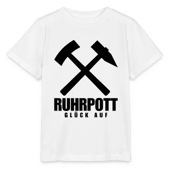 Ruhrpott Glück Auf Pott Bergbau Kohle - Stanley/Stella MINI CREATOR Kids’ T-Shirt - white - Front - Maike (125cm)